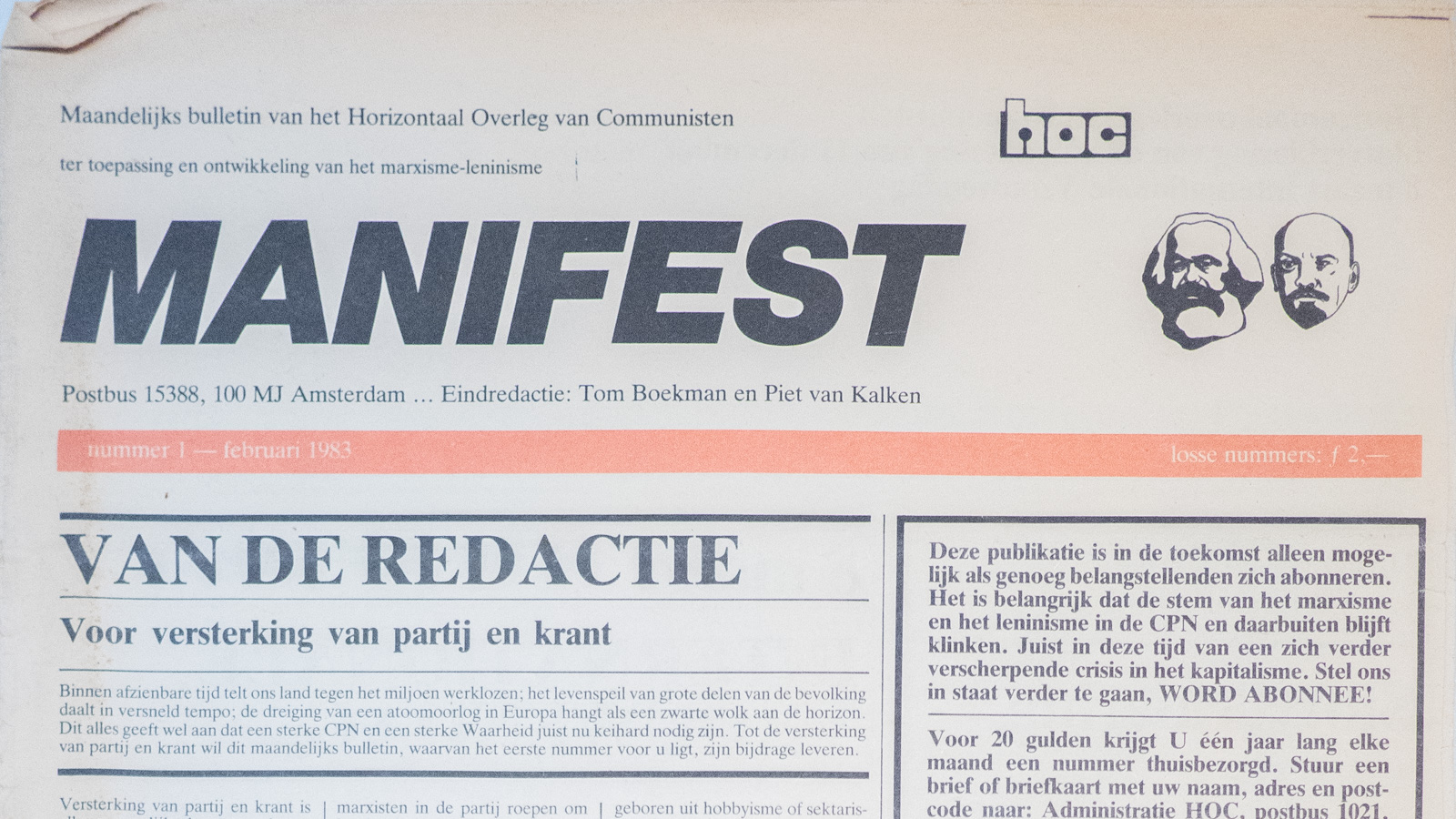 40 jaar Manifest: de krant als onmisbaar wapen in de revolutionaire